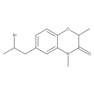 2H-1,4-Benzoxazin-3(4H)-one, 6-(2-bromopropyl)-2,4-dimethyl-结构式