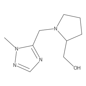 {1-[(1-methyl-1H-1,2,4-triazol-5-yl)methyl]pyrrolidin-2-yl}methanol结构式