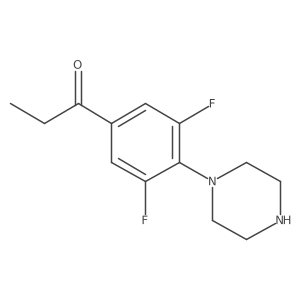1-Propanone, 1-[3,5-difluoro-4-(1-piperazinyl)phenyl]-结构式