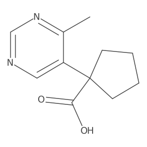 1-(4-Methylpyrimidin-5-yl)cyclopentane-1-carboxylic acid Structure