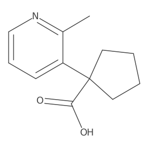 1-(2-Methylpyridin-3-yl)cyclopentane-1-carboxylic acid结构式
