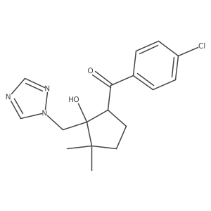 CC1(C)CCC(C(=O)c2ccc(Cl)cc2)C1(O)Cn1cncn1结构式