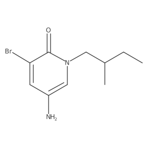 5-Amino-3-bromo-1-(2-methylbutyl)-1,2-dihydropyridin-2-one Structure