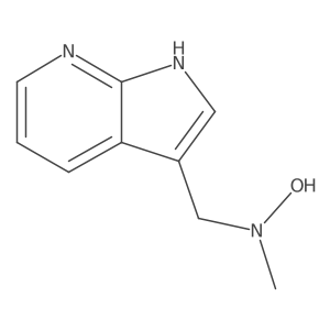 N-methyl-N-({1H-pyrrolo[2,3-b]pyridin-3-yl}methyl)hydroxylamine结构式