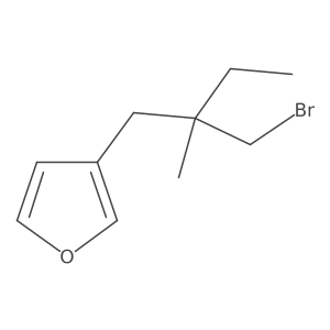 3-[2-(Bromomethyl)-2-methylbutyl]furan Structure