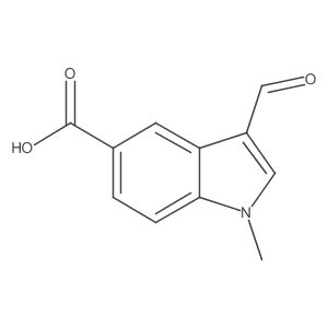 3-Formyl-1-methyl-1H-indole-5-carboxylic acid结构式