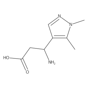 (3S)-3-amino-3-(1,5-dimethyl-1H-pyrazol-4-yl)propanoic acid Structure