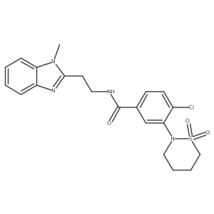 4-chloro-3-(1,1-dioxido-1,2-thiazinan-2-yl)-N-[2-(1-methyl-1H-benzimidazol-2-yl)ethyl]benzamide Structure