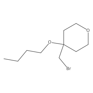 4-(Bromomethyl)-4-butoxyoxane结构式