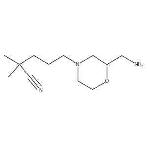 4-Morpholinepentanenitrile, 2-(aminomethyl)-I+/-,I+/--dimethyl-结构式