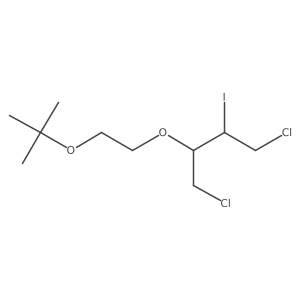 2-{2-[(1,4-Dichloro-3-iodobutan-2-yl)oxy]ethoxy}-2-methylpropane Structure