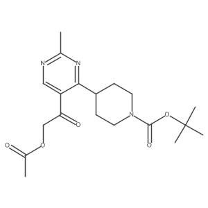Tert-butyl 4-(5-(2-acetoxyacetyl)-2-methylpyrimidin-4-yl)piperidine-1-carboxylate结构式