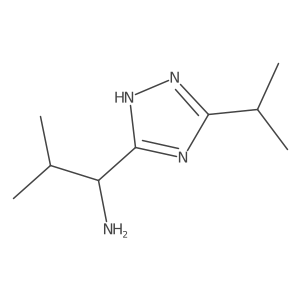 (1R)-2-Methyl-1-[5-(propan-2-yl)-1H-1,2,4-triazol-3-yl]propan-1-amine Structure