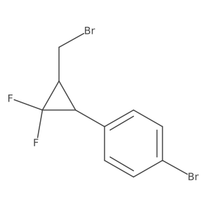 1-Bromo-4-(3-(bromomethyl)-2,2-difluorocyclopropyl)benzene结构式