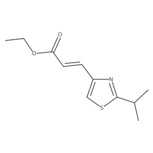(E)-Ethyl 3-(2-Isopropyl-4-thiazolyl)propenoate结构式