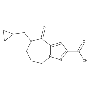 5-(Cyclopropylmethyl)-4-oxo-5,6,7,8-tetrahydro-4H-pyrazolo[1,5-a][1,4]diazepine-2-carboxylic acid Structure