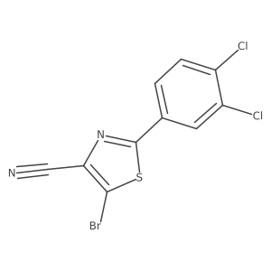 5-Bromo-2-(3,4-dichlorophenyl)-1,3-thiazole-4-carbonitrile结构式