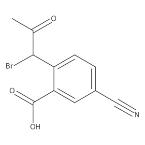 2-(1-Bromo-2-oxopropyl)-5-cyanobenzoic acid Structure
