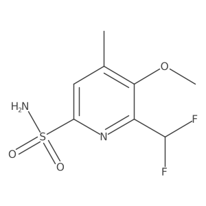 2-(Difluoromethyl)-3-methoxy-4-methylpyridine-6-sulfonamide结构式