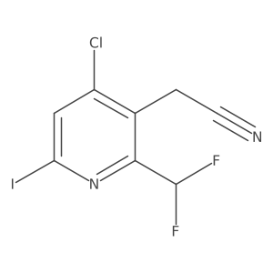 2-(4-Chloro-2-(difluoromethyl)-6-iodopyridin-3-yl)acetonitrile Structure