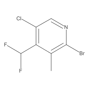 2-Bromo-5-chloro-4-(difluoromethyl)-3-methylpyridine Structure