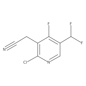 2-(2-Chloro-5-(difluoromethyl)-4-fluoropyridin-3-yl)acetonitrile结构式