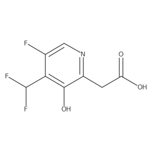 2-(4-(Difluoromethyl)-5-fluoro-3-hydroxypyridin-2-yl)acetic acid Structure