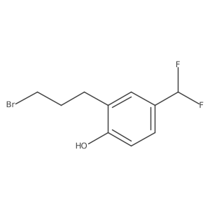 2-(3-Bromopropyl)-4-(difluoromethyl)phenol结构式