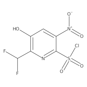 2-(Difluoromethyl)-3-hydroxy-5-nitropyridine-6-sulfonyl chloride结构式