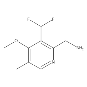2-(Aminomethyl)-3-(difluoromethyl)-4-methoxy-5-methylpyridine Structure