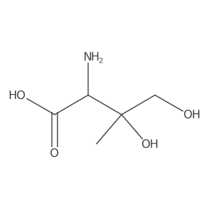 2-Amino-3,4-dihydroxy-3-methylbutanoic acid Structure