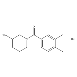 (3-Aminopiperidin-1-yl)(3-fluoro-4-methylphenyl)methanone hydrochloride Structure