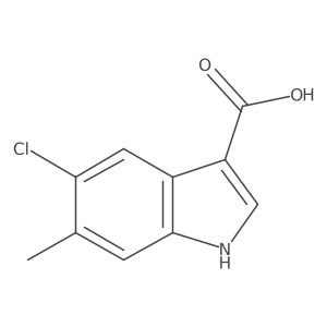 5-Chloro-6-methyl-1H-indole-3-carboxylic acid Structure