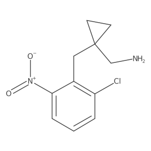 {1-[(2-Chloro-6-nitrophenyl)methyl]cyclopropyl}methanamine Structure