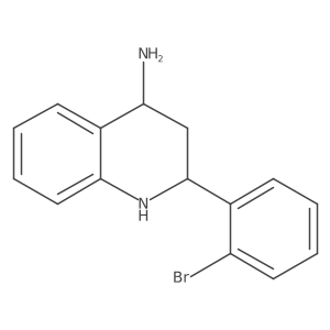 2-(2-Bromophenyl)-1,2,3,4-tetrahydroquinolin-4-amine Structure