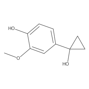 4-(1-Hydroxycyclopropyl)-2-methoxyphenol结构式