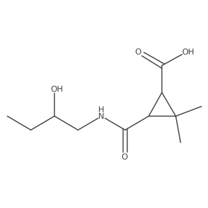 Cyclopropanecarboxylic acid, 3-[[(2-hydroxybutyl)amino]carbonyl]-2,2-dimethyl-, (1R,3S)-rel- Structure