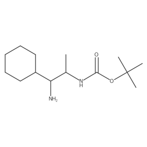 tert-butyl N-(1-amino-1-cyclohexylpropan-2-yl)carbamate结构式