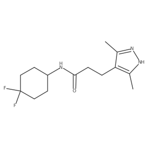 N-(4,4-difluorocyclohexyl)-3-(3,5-dimethyl-1H-pyrazol-4-yl)propanamide Structure