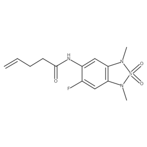 N-(6-fluoro-1,3-dimethyl-2,2-dioxido-1,3-dihydrobenzo[c][1,2,5]thiadiazol-5-yl)pent-4-enamide Structure