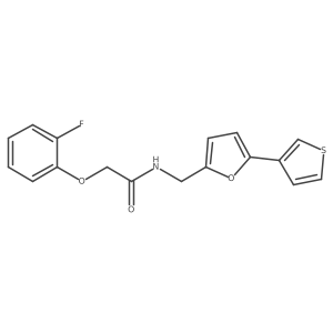 2-(2-fluorophenoxy)-N-((5-(thiophen-3-yl)furan-2-yl)methyl)acetamide结构式