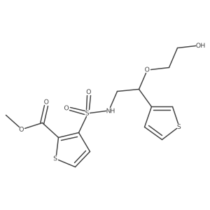 Methyl 3-{[2-(2-hydroxyethoxy)-2-(thiophen-3-yl)ethyl]sulfamoyl}thiophene-2-carboxylate Structure