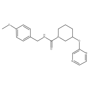 N-(4-methoxybenzyl)-3-(pyrazin-2-yloxy)piperidine-1-carboxamide结构式