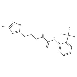1-(3-(3-Methylisoxazol-5-yl)propyl)-3-(2-(trifluoromethyl)phenyl)urea结构式