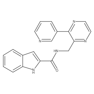 N-{[3-(pyridin-3-yl)pyrazin-2-yl]methyl}-1H-indole-2-carboxamide结构式