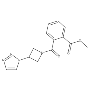 methyl 2-(3-(1H-1,2,3-triazol-1-yl)azetidine-1-carbonyl)benzoate结构式