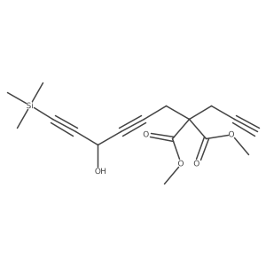 Dimethyl 2-(4-hydroxy-6-(trimethylsilyl)hexa-2,5-diyn-1-yl)-2-(prop-2-yn-1-yl)malonate Structure