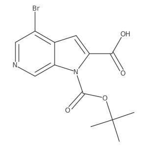 4-Bromo-1-(tert-butoxycarbonyl)-1H-pyrrolo[2,3-c]pyridine-2-carboxylic acid Structure