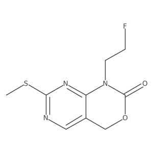 1-(2-Fluoroethyl)-7-(methylthio)-1,4-dihydro-2H-pyrimido[4,5-D][1,3]oxazin-2-one结构式