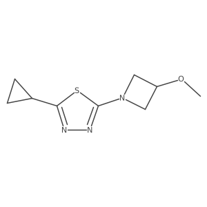 2-Cyclopropyl-5-(3-methoxyazetidin-1-yl)-1,3,4-thiadiazole Structure
